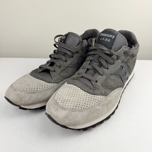 Saucony Jazz Low Pro Shoes Men's 13 Gray Leather Casual Walking Sneakers